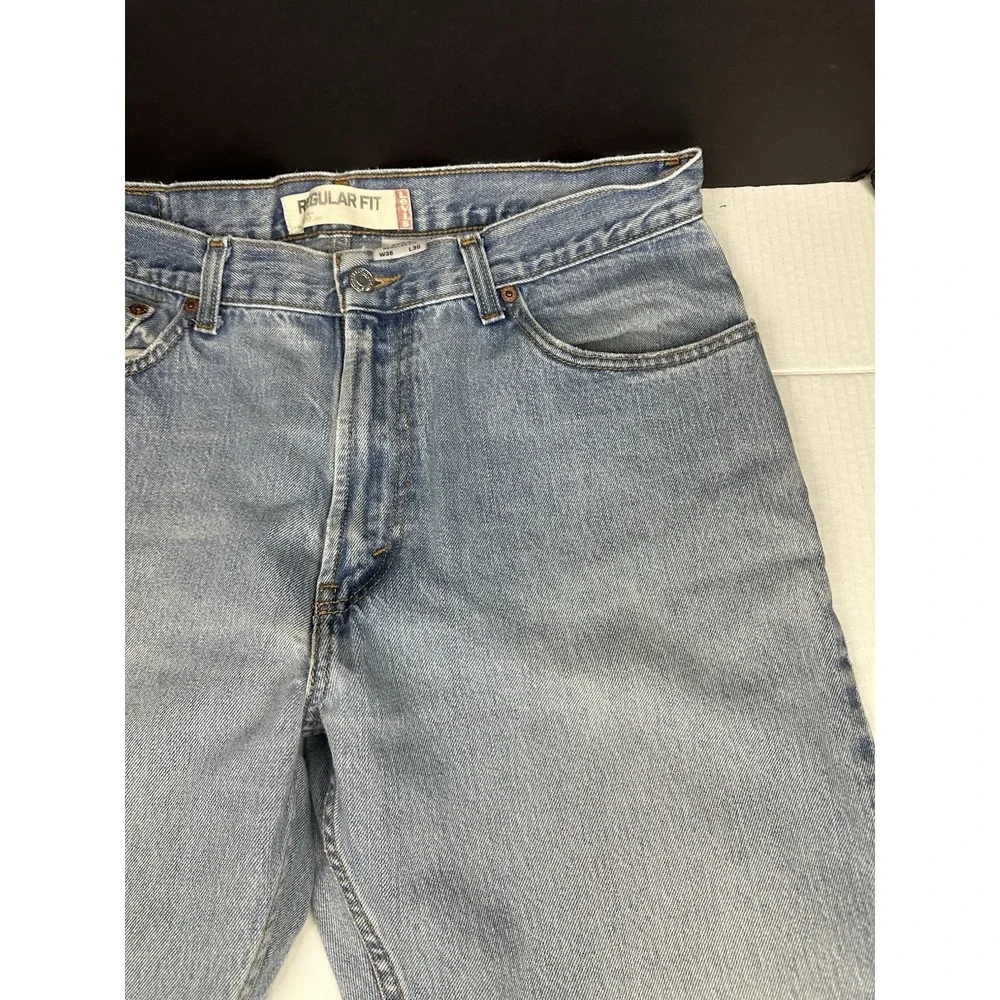 Vintage Levis 505 Jeans Mens 36x30 Regular Fit Faded Medium Wash Blue Denim Y2K